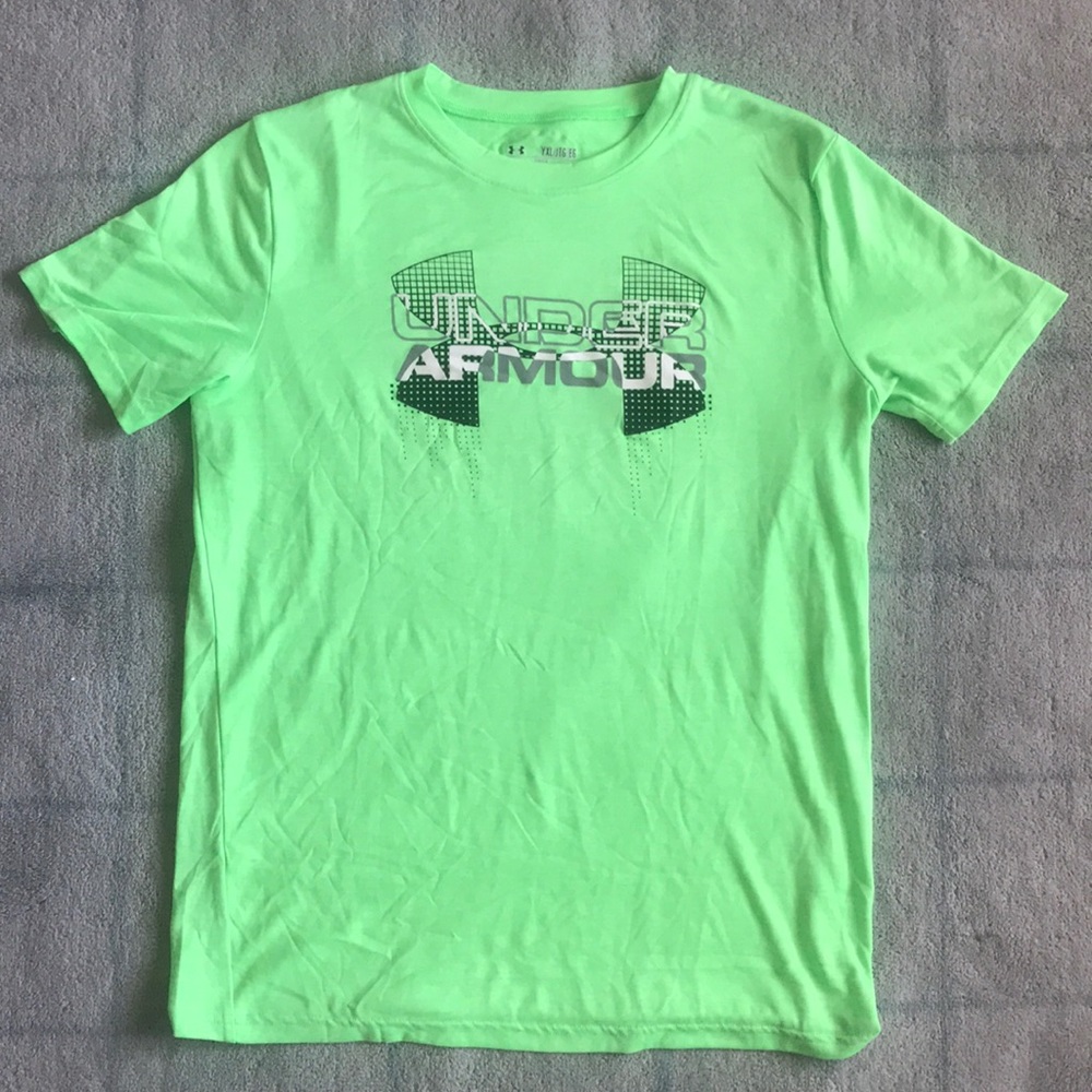 Under Armour Youth Florecent green Tee